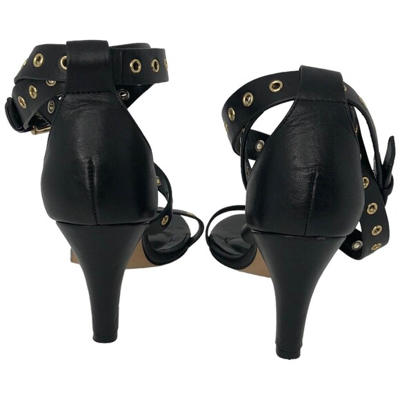 ISOLA Damar Black Sandal 3.5" Heels Grommets Womens Size 9.5 - Picture 5 of 11